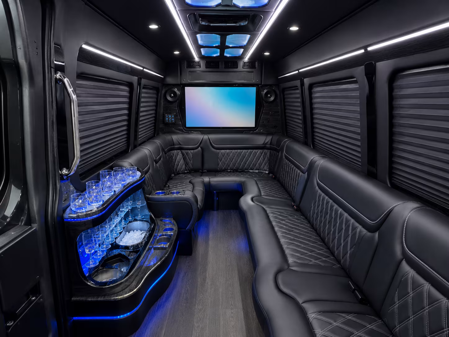 norwalk 50 passenger party bus interior